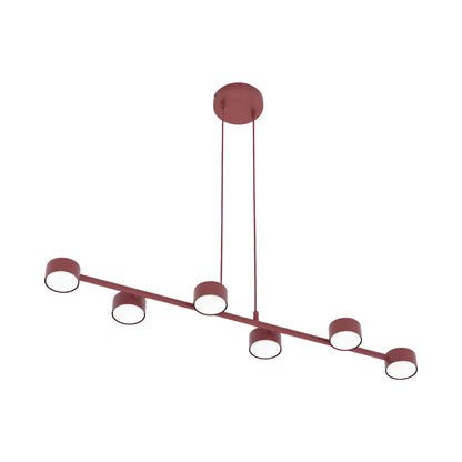 Emibig Megara Pendellampa 6-ljus 80x19 cm, Vinröd
