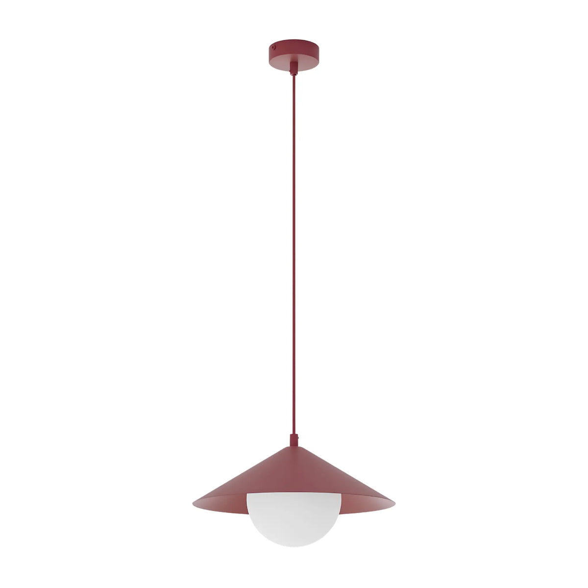 Emibig Mono Pendellampa Ø30 cm, Vinröd