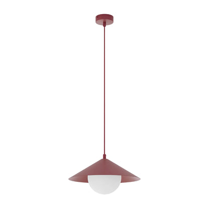Emibig Mono Pendellampa Ø30 cm, Vinröd
