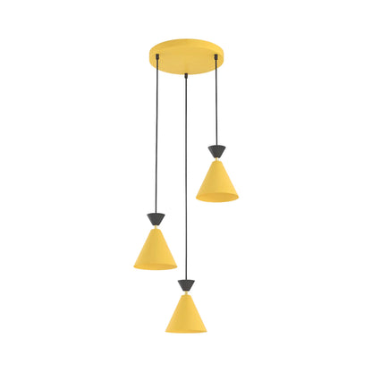 Emibig Klever Pendellampa 3-ljus Ø40 cm, Orange/Svart
