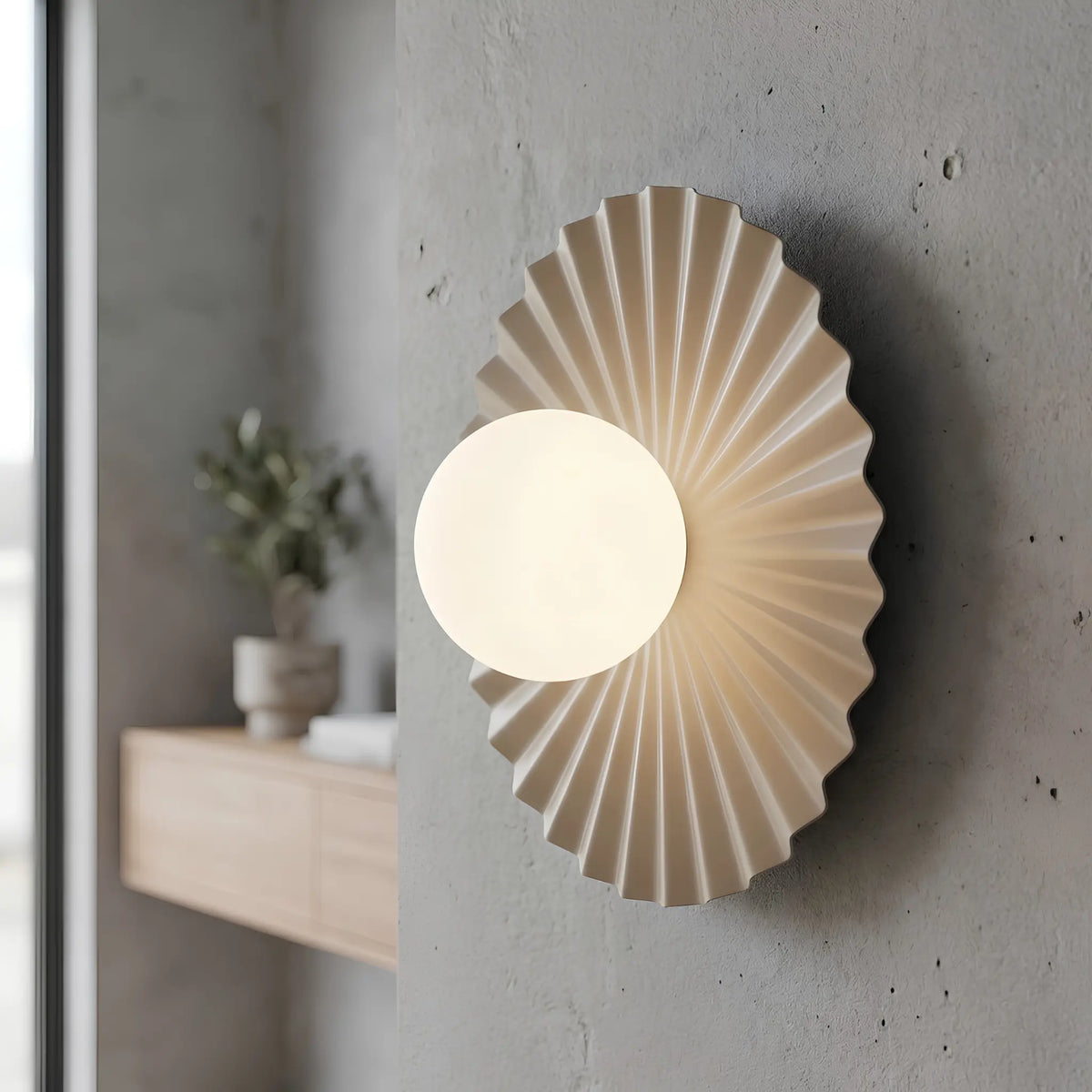 Emibig Umbra Vägglampa 25x25 cm, Beige