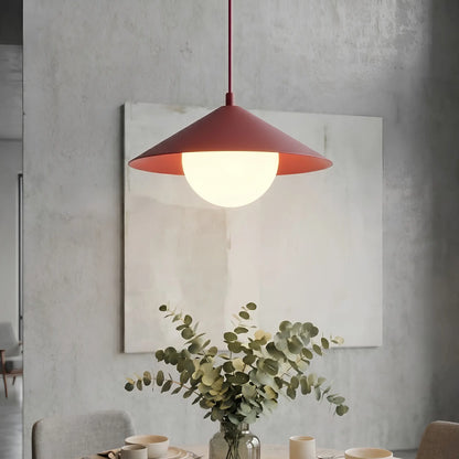 Emibig Mono Pendellampa Ø30 cm, Vinröd