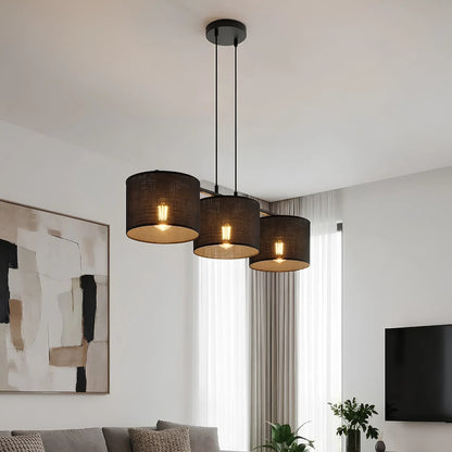 Emibig Eco Pendellampa 3-ljus 70x20 cm, Svart