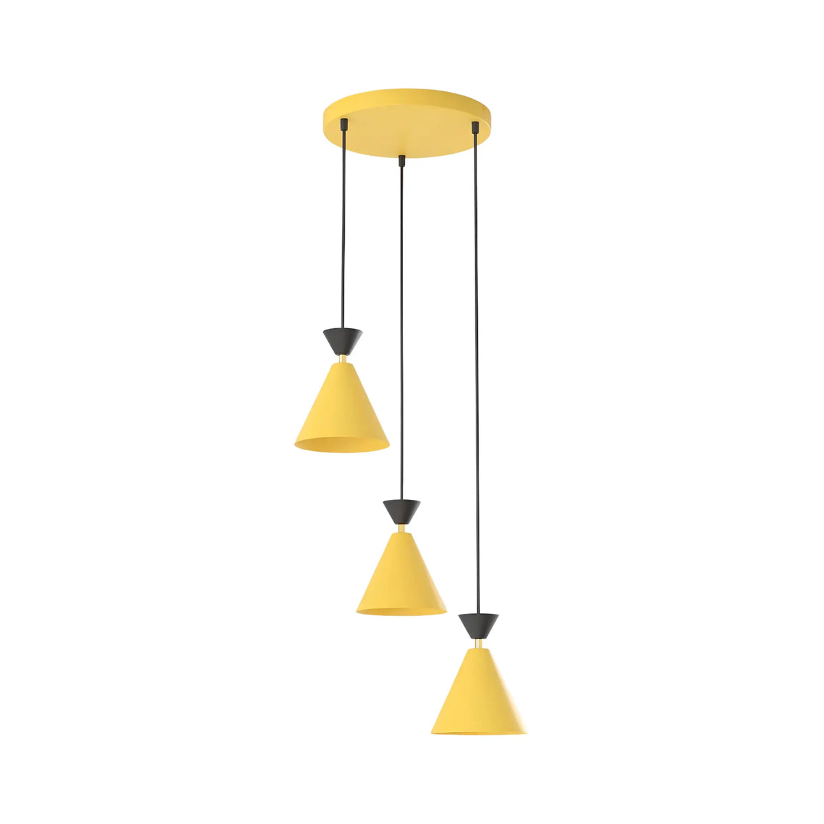 Emibig Klever Pendellampa 3-ljus Ø40 cm, Orange/Svart