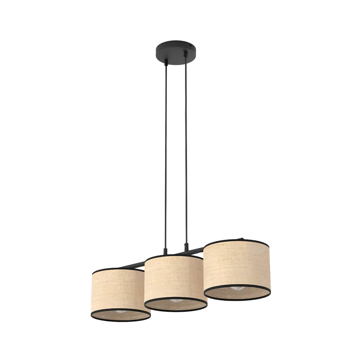 Emibig Eco Pendellampa 3-ljus 70x20 cm, Svart/Rotting