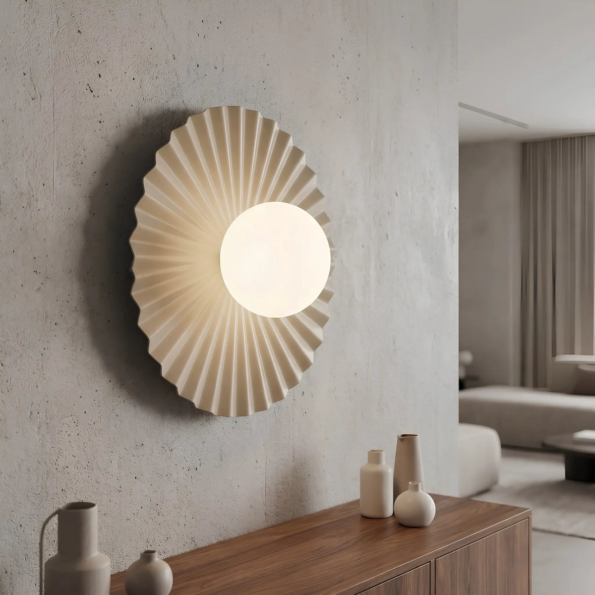 Emibig Umbra Vägglampa 25x25 cm, Beige