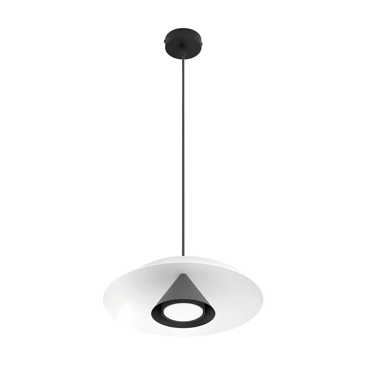 Emibig Babel Pendellampa Ø30 cm, Vit/Svart