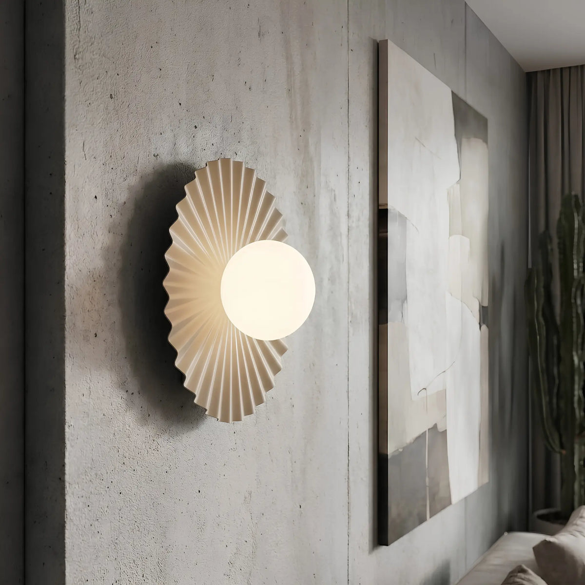 Emibig Umbra Vägglampa 25x25 cm, Beige