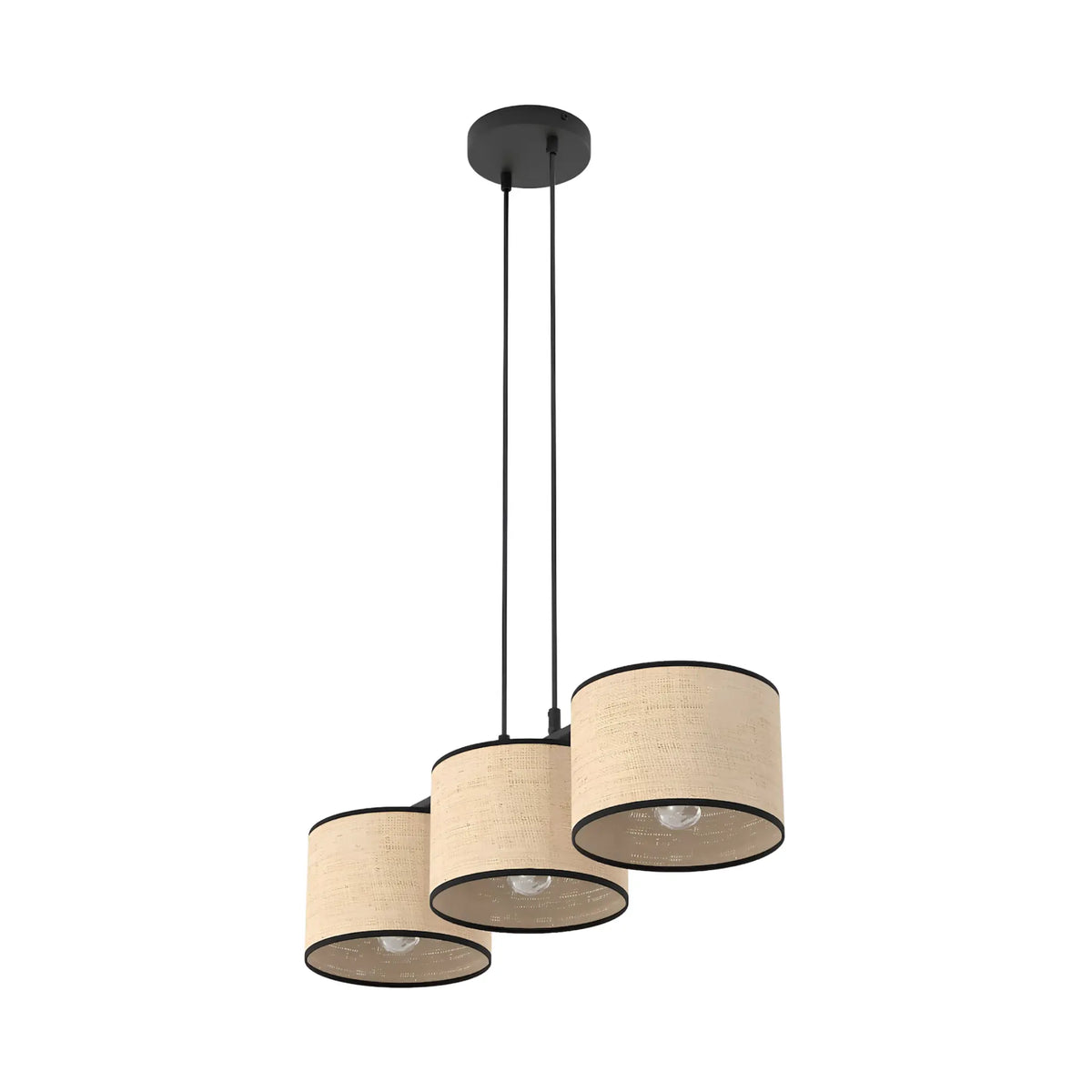 Emibig Eco Pendellampa 3-ljus 70x20 cm, Svart/Rotting