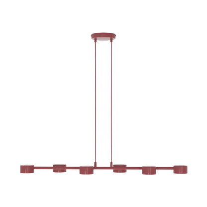 Emibig Megara Pendellampa 6-ljus 80x19 cm, Vinröd