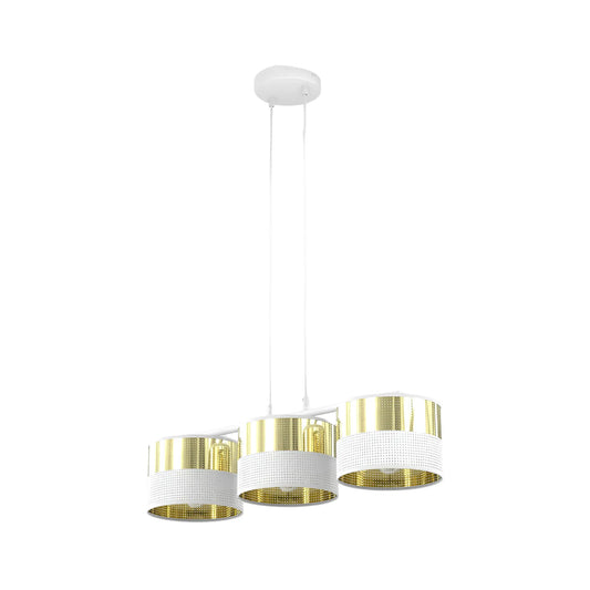 Emibig Lux Pendellampa 3-ljus 70x20 cm, Vit/Guld