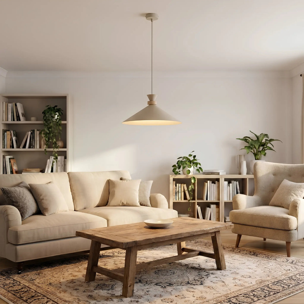 Emibig Olivo Pendellampa Ø40 cm, Beige