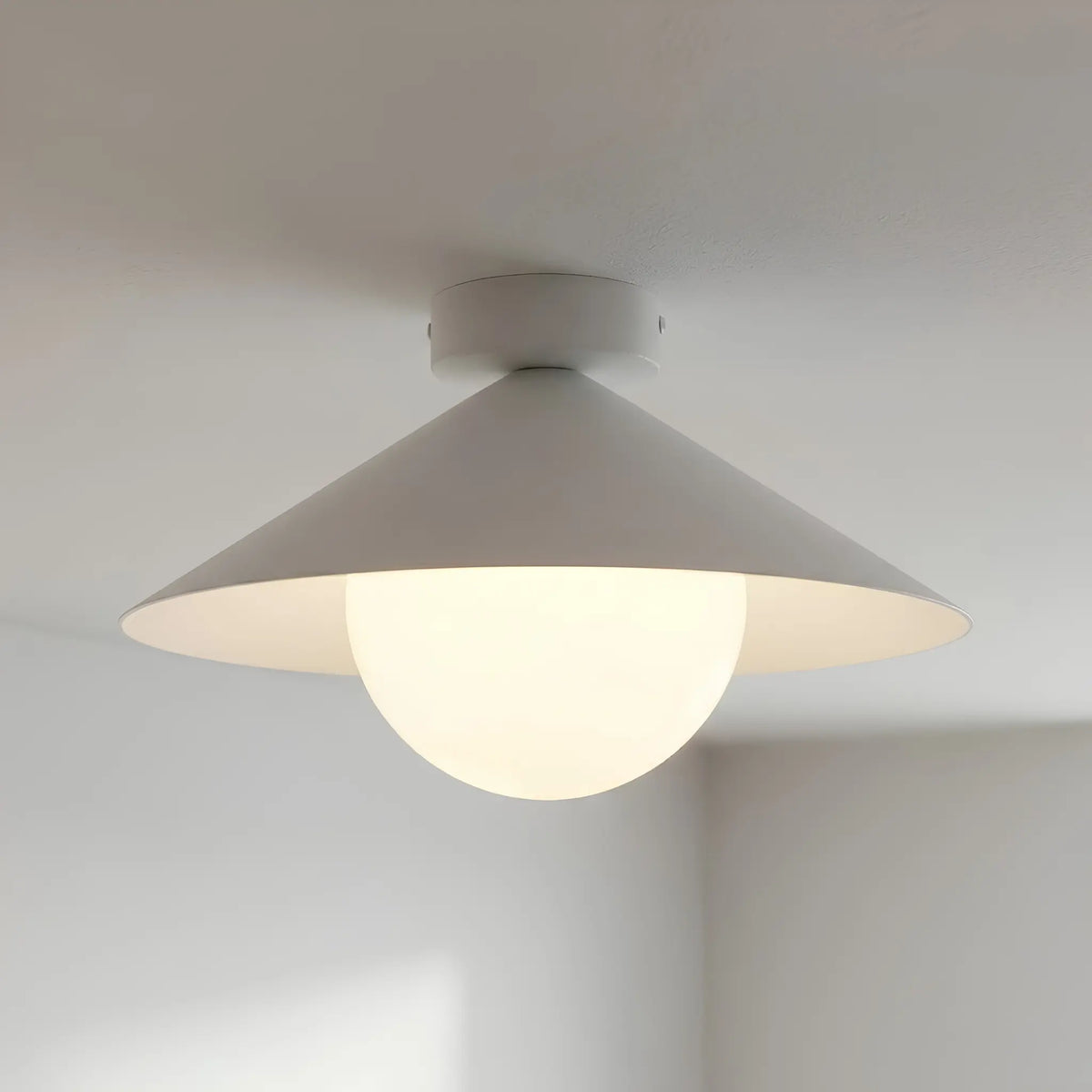 Emibig Mono Taklampa Ø30 cm, Vit