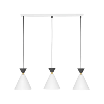 Emibig Klever Pendellampa 3-ljus 71x16 cm, Vit/Svart