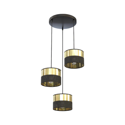 Emibig Lux Pendellampa 3-ljus Ø43 cm, Svart/Guld
