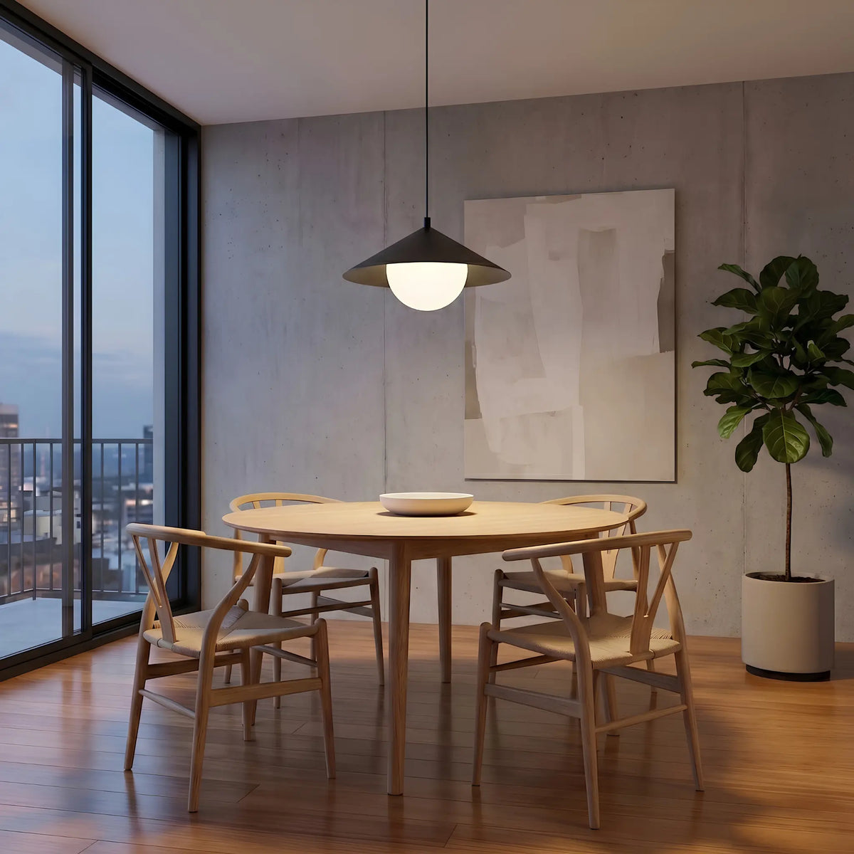 Emibig Mono Pendellampa Ø30 cm, Svart