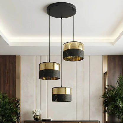 Emibig Lux Pendellampa 3-ljus Ø43 cm, Svart/Guld