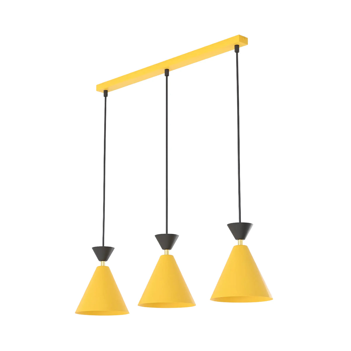 Emibig Klever Pendellampa 3-ljus 71x16 cm, Orange/Svart