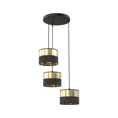 Emibig Lux Pendellampa 3-ljus Ø43 cm, Svart/Guld