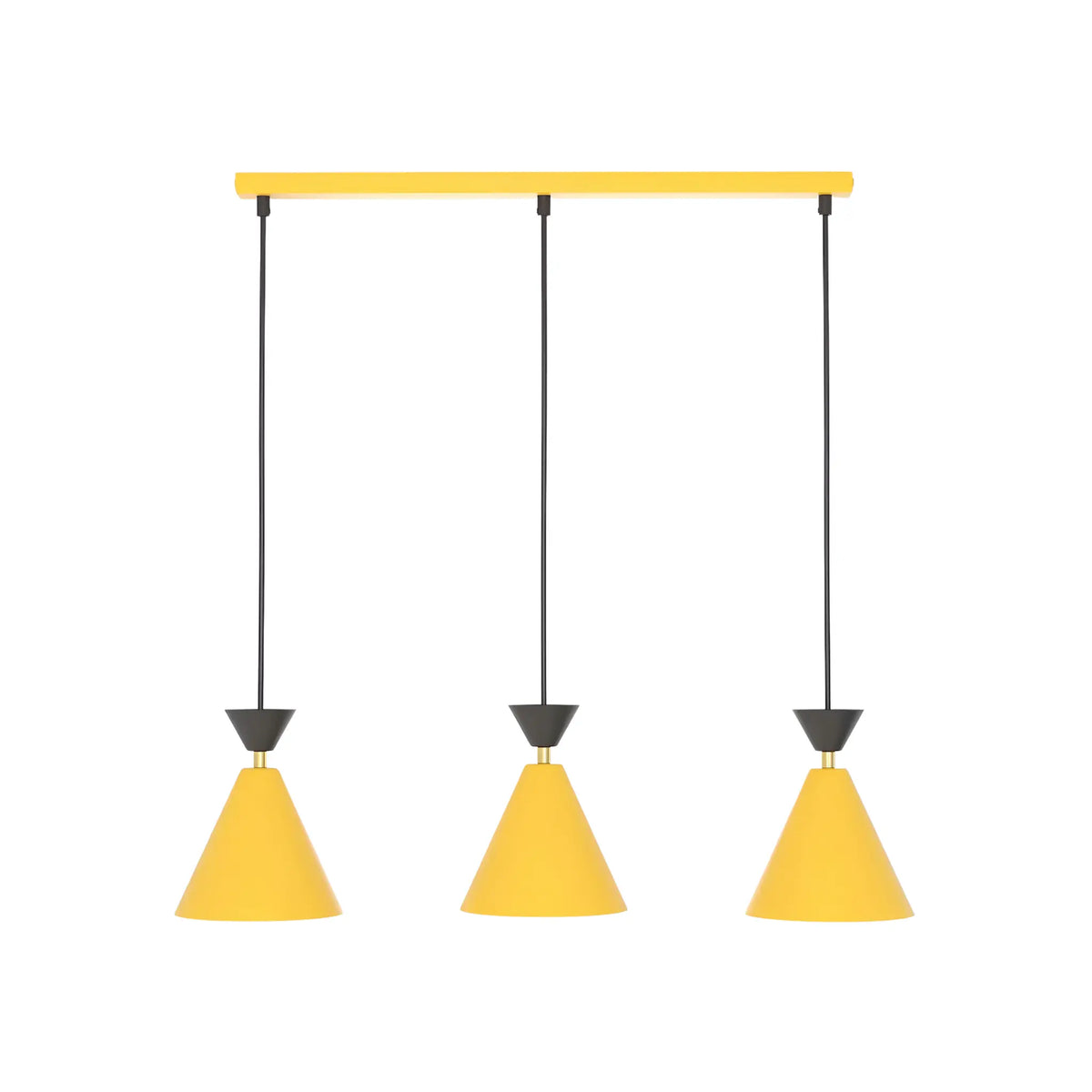Emibig Klever Pendellampa 3-ljus 71x16 cm, Orange/Svart