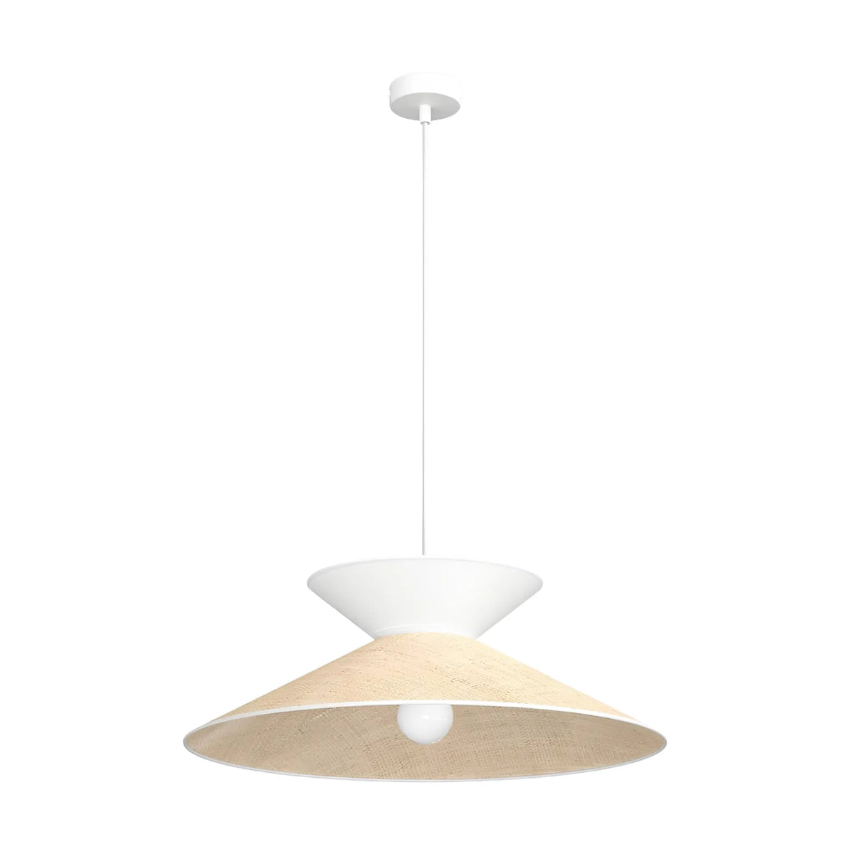 Emibig Softa Pendellampa Ø50 cm, Vit