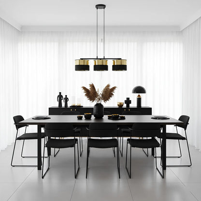 Emibig Lux Pendellampa 3-ljus 70x20 cm, Svart/Guld