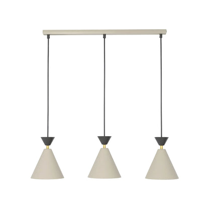 Emibig Klever Pendellampa 3-ljus 71x16 cm, Beige/Svart