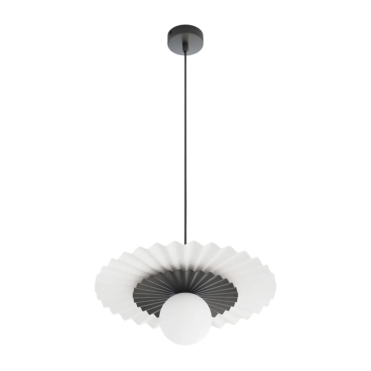 Emibig Umbra Pendellampa Ø35 cm, Svart/Vit