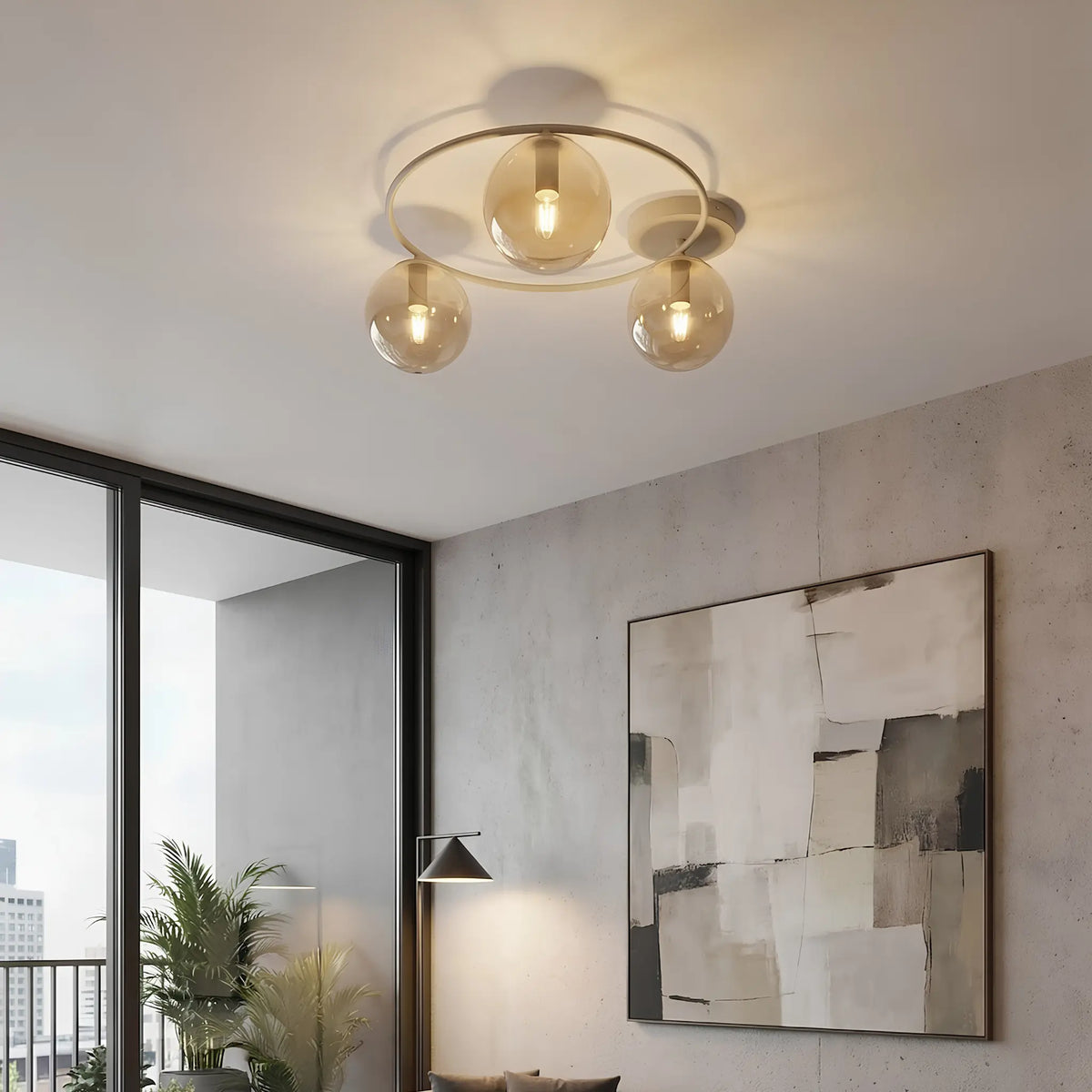 Emibig Sopra Taklampa 3-ljus Ø47 cm, Beige