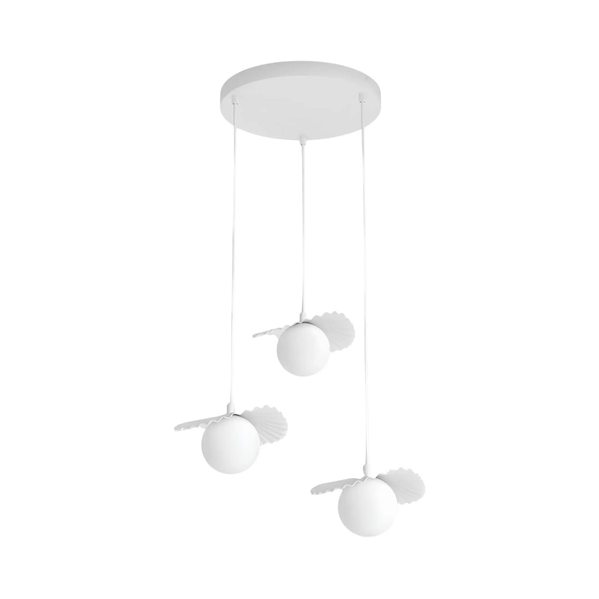 Emibig Flora Pendellampa 3-ljus Ø42 cm, Vit