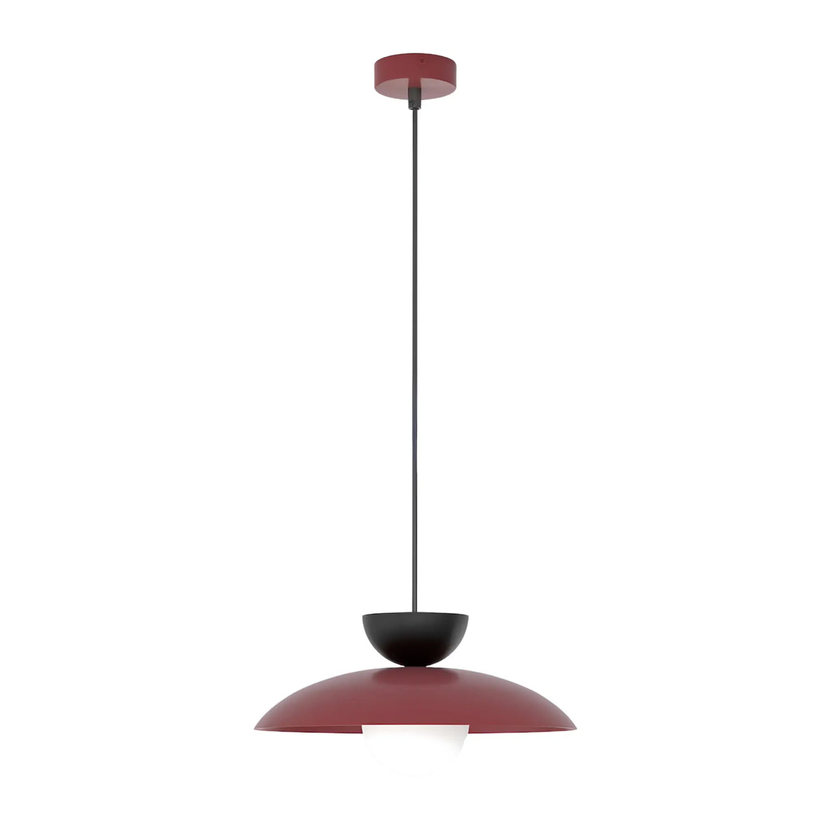 Emibig Mulan Pendellampa Ø30 cm, Vinröd/Svart