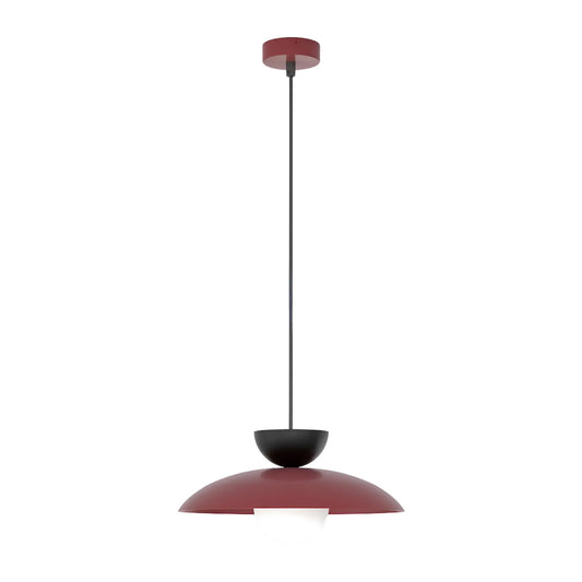 Emibig Mulan Pendellampa Ø30 cm, Vinröd/Svart