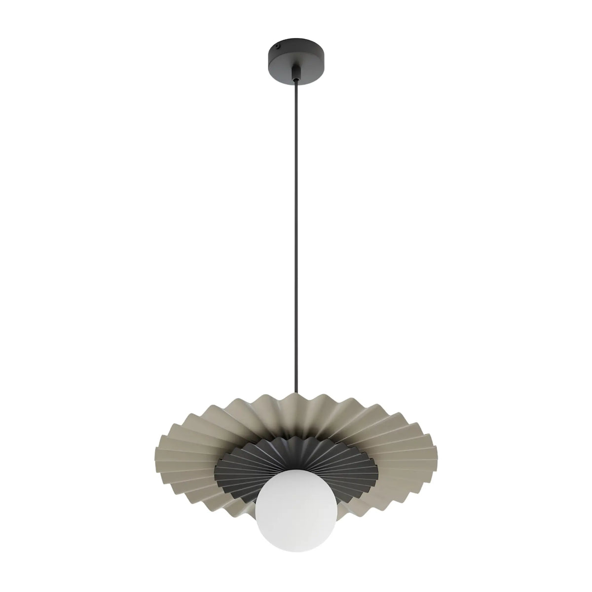 Emibig Umbra Pendellampa Ø35 cm, Svart/Beige