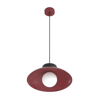Emibig Mulan Pendellampa Ø30 cm, Vinröd/Svart