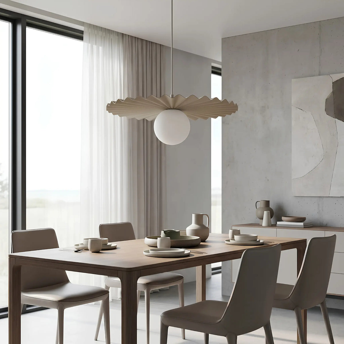 Emibig Umbra Pendellampa Ø35 cm, Beige
