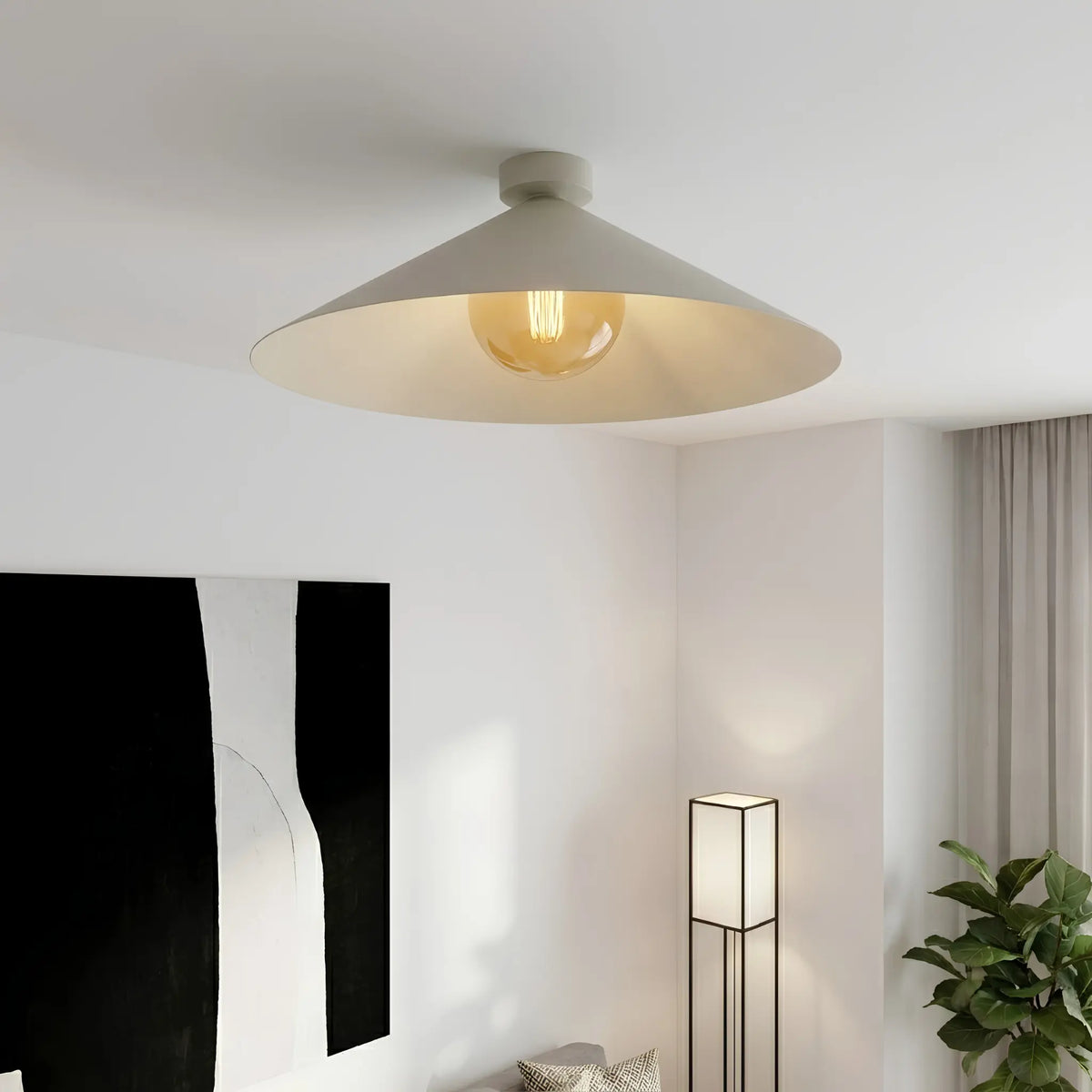 Emibig Mono Taklampa Ø50 cm, Beige