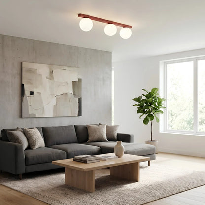 Emibig Fit Taklampa 3-ljus 70x14 cm, Vinröd