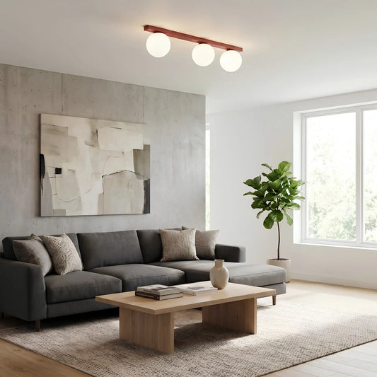 Emibig Fit Taklampa 3-ljus 70x14 cm, Vinröd