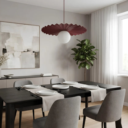 Emibig Umbra Pendellampa Ø35 cm, Vinröd