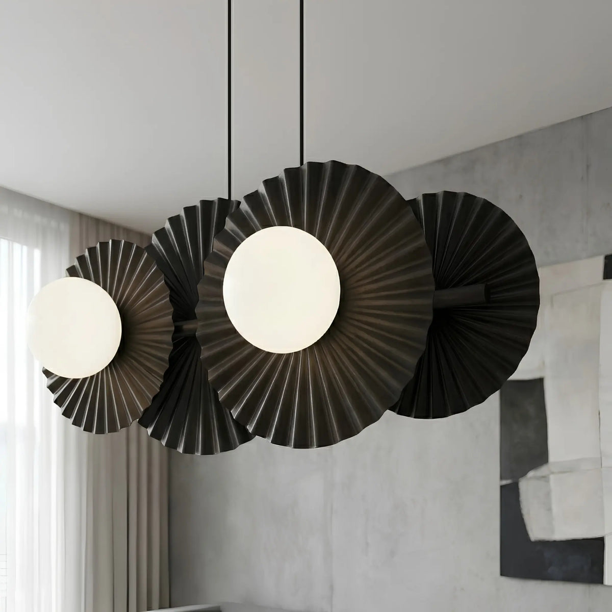Emibig Umbra Pendellampa 4-ljus 59x20 cm, Svart