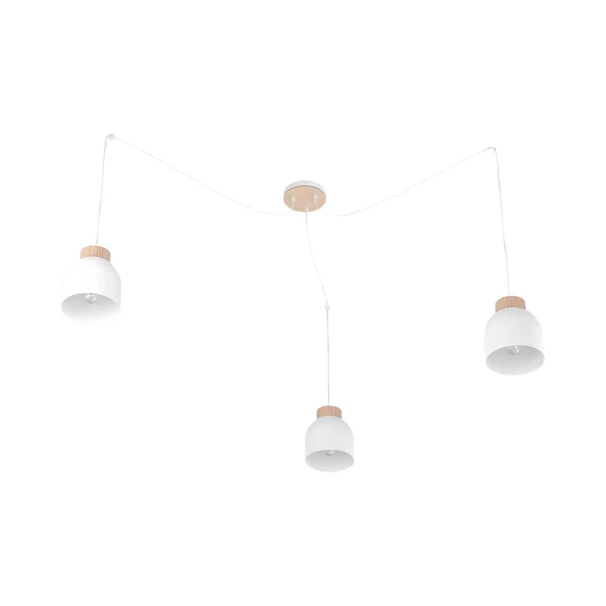 Emibig Kru Pendellampa 3-ljus, Vit