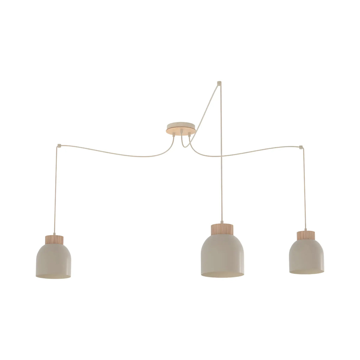 Emibig Kru Pendellampa 3-ljus, Beige