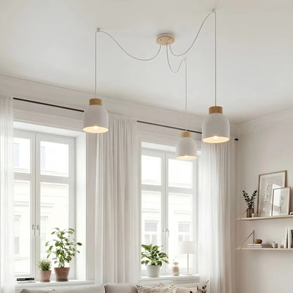 Emibig Kru Pendellampa 3-ljus, Vit