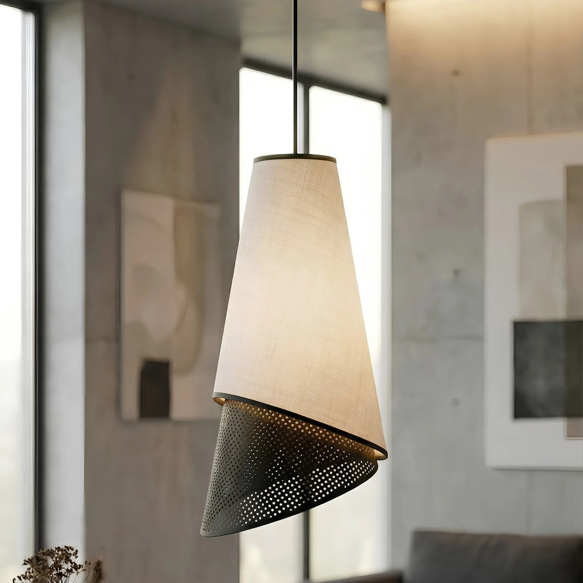 Emibig Moda Pendellampa Ø20 cm, Svart/Grå