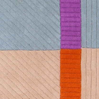Finarte Akaatti Matta 170x170 cm, Beige/Blå