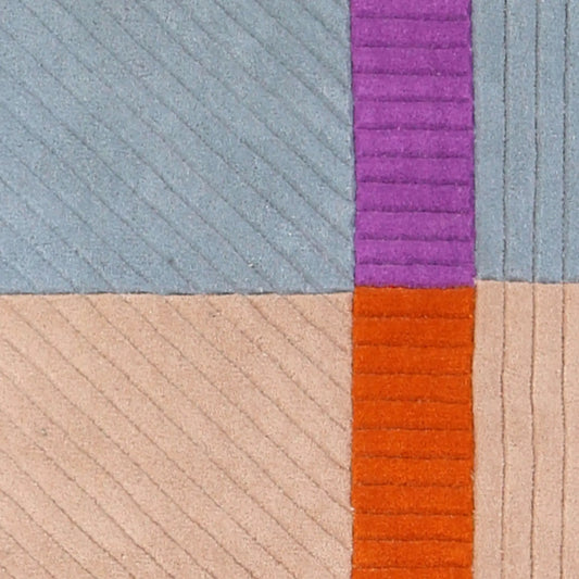 Finarte Akaatti Matta 170x170 cm, Beige/Blå