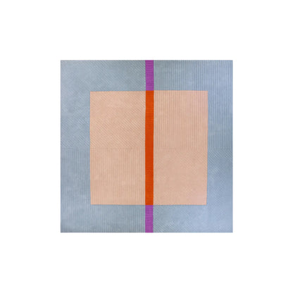 Finarte Akaatti Matta 170x170 cm, Beige/Blå