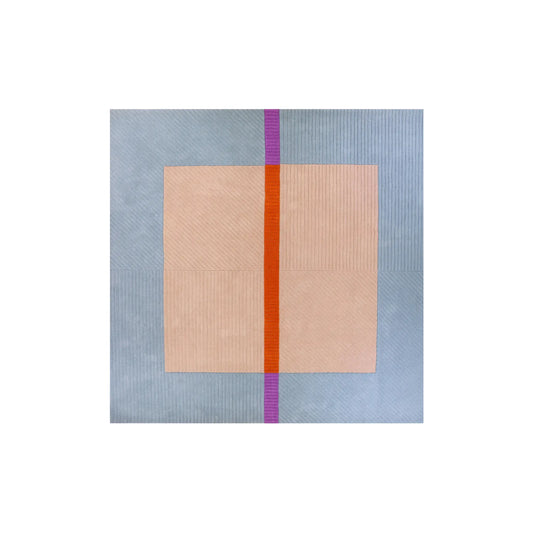 Finarte Akaatti Matta 170x170 cm, Beige/Blå