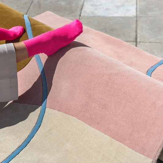 Finarte Ruukku Matta 160x230 cm, Rosa/Beige