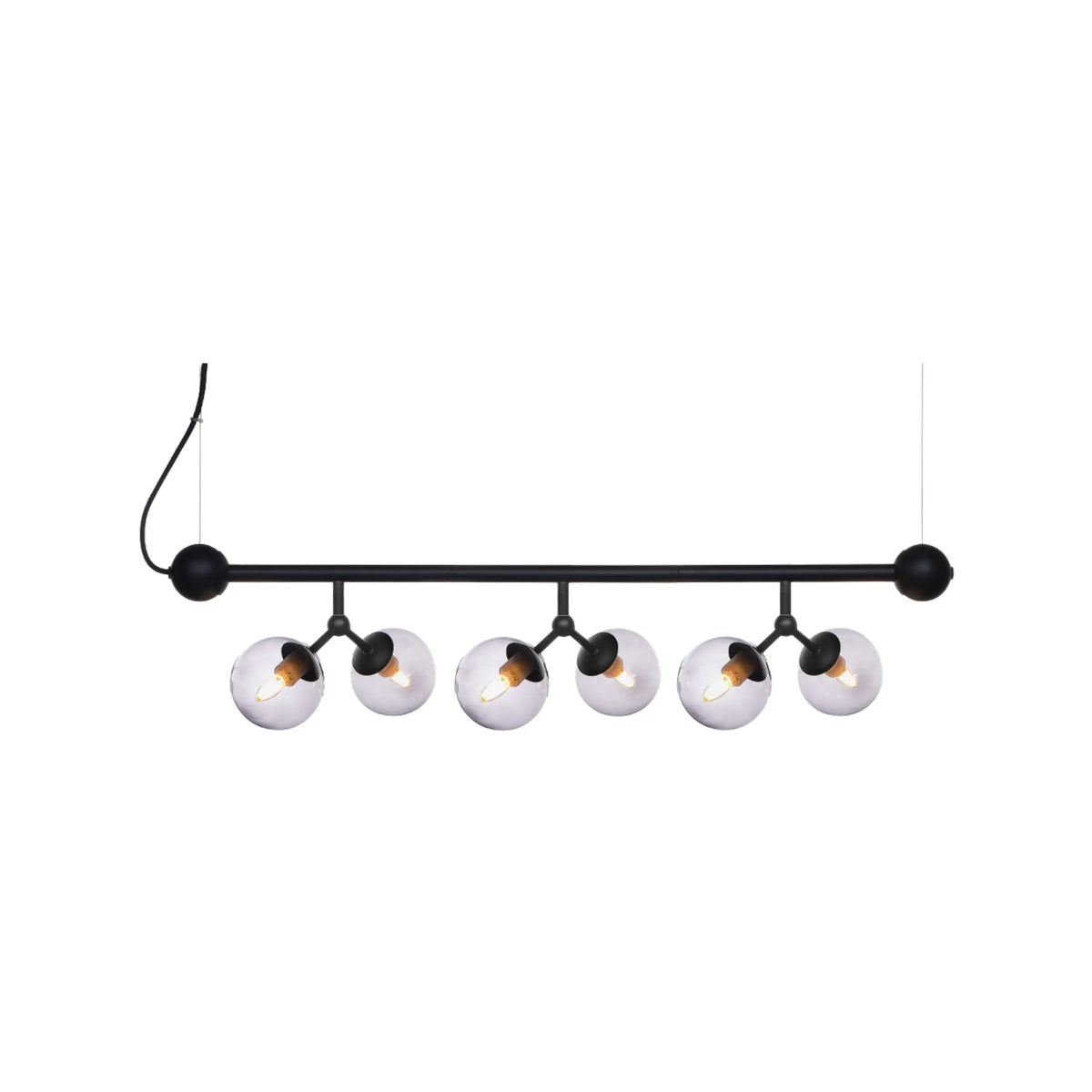 Halo Design Atom Taklampa, Smoke/Svart